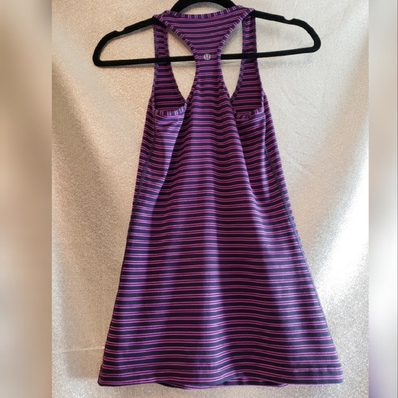 Lululemon Cool Racerback Tank Top - Double Trouble Stripe Ultraviolet - Picture 6 of 7
